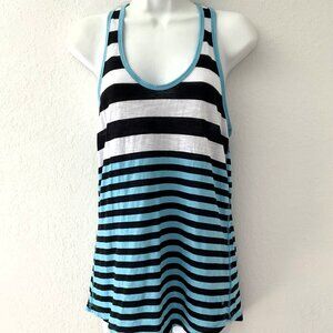 PINK VICTORIA'S SECRET STRIPED RACERBACK TANK TOP